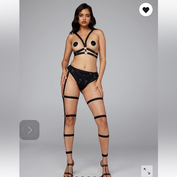 Savage X Fenty Black Caviar Wild rRide Chest & Leg Harness - Picture 2 of 13